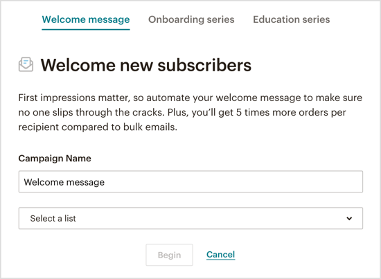 Be sure to welcome new subscribers with a message or an email.