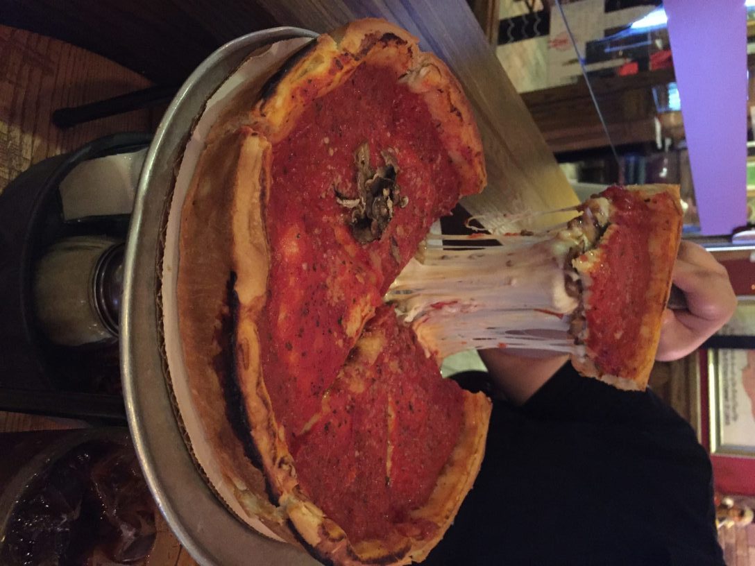 Deep Dish Pizza at Giordano's in Chicago