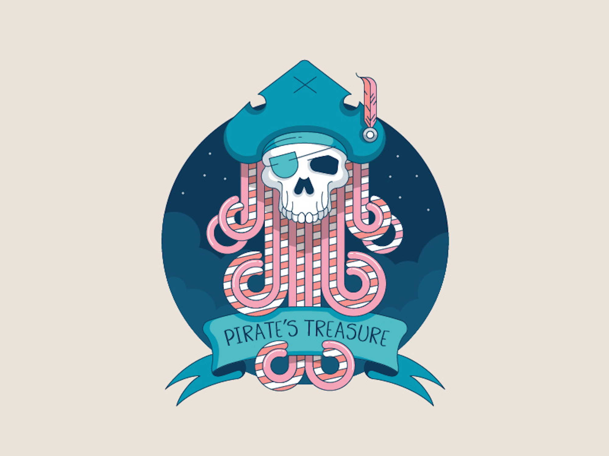 Inspirational Illustrations. Pirate's treasure.