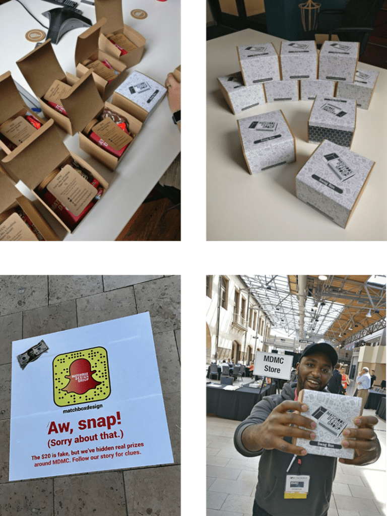 Matchbox Design Group's Snapchat contest to win a swag box at MDMC17 in St. Louis