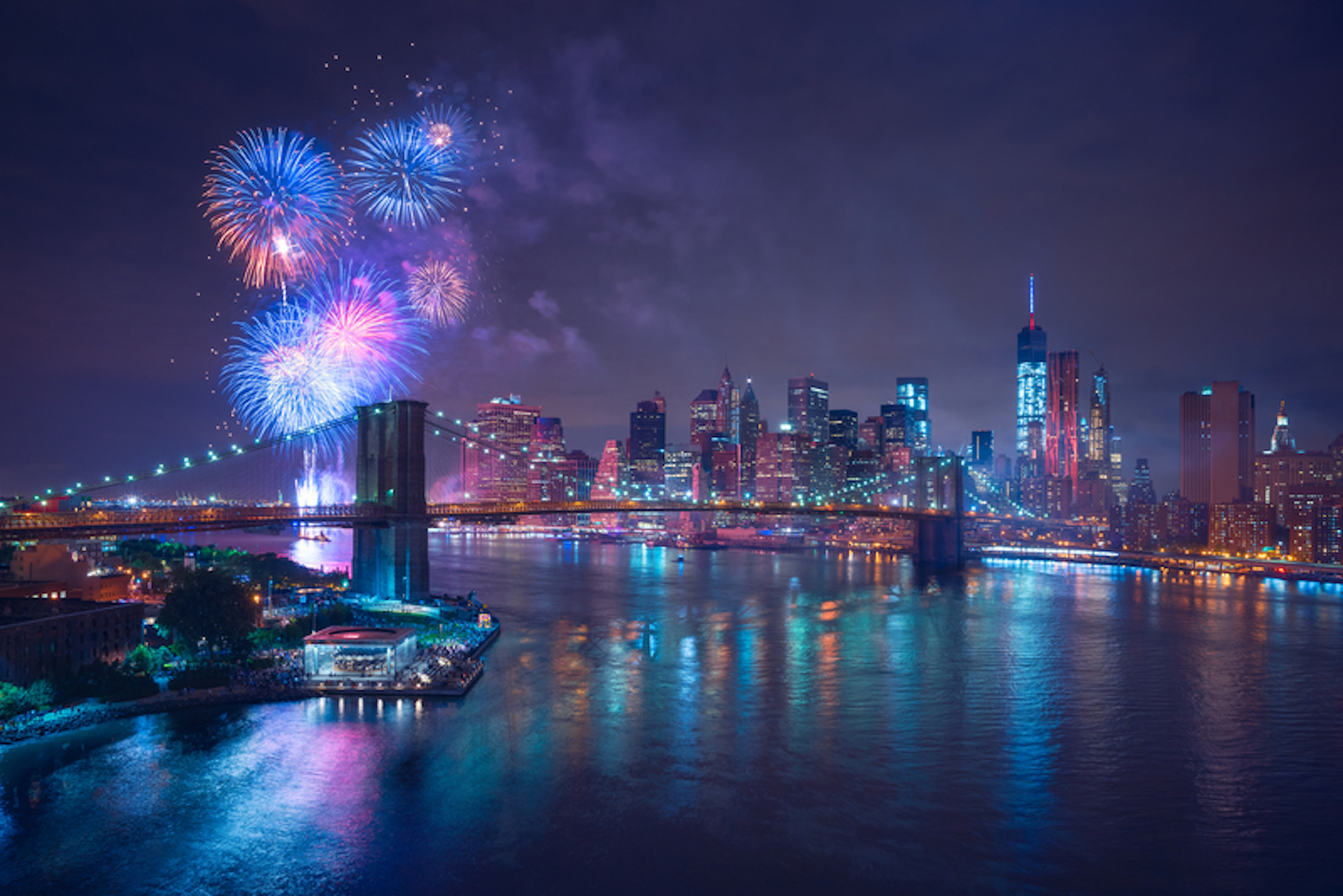 Fireworks in New York.