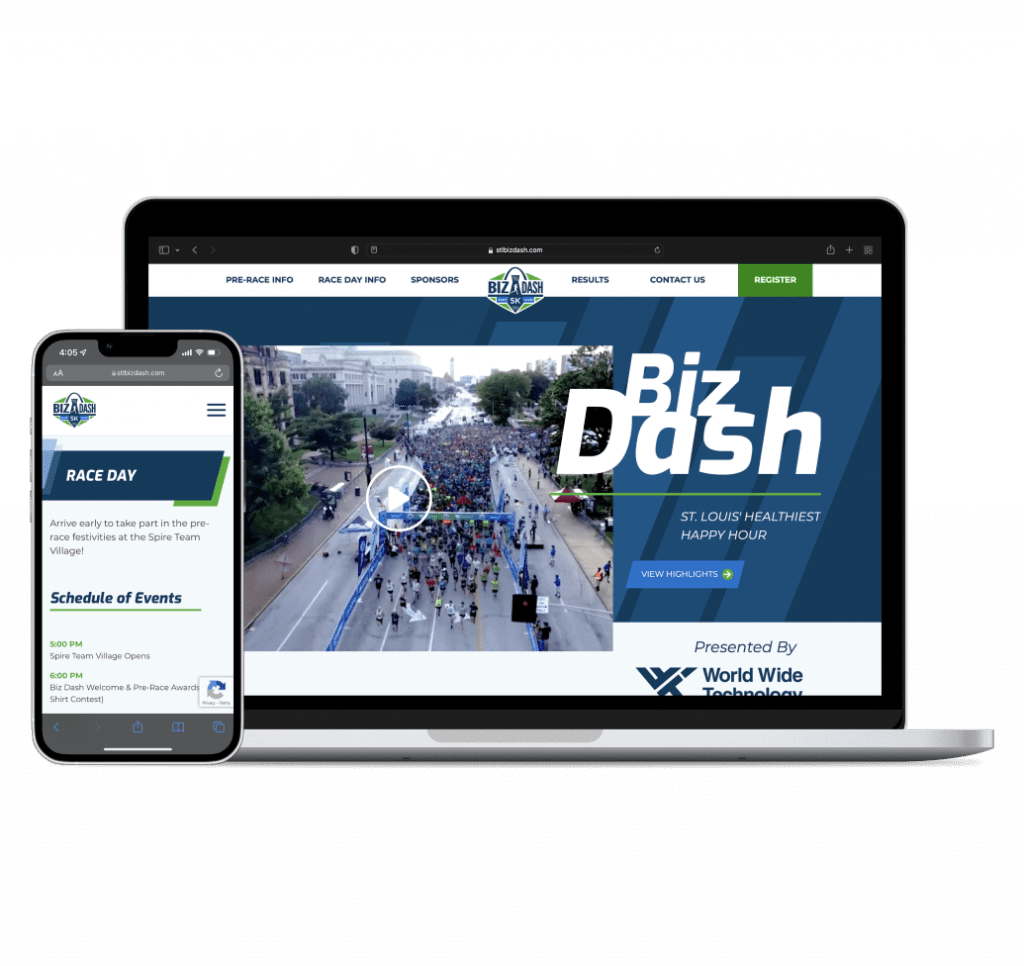 Website on a computer and phone. Website Redesign Project.
