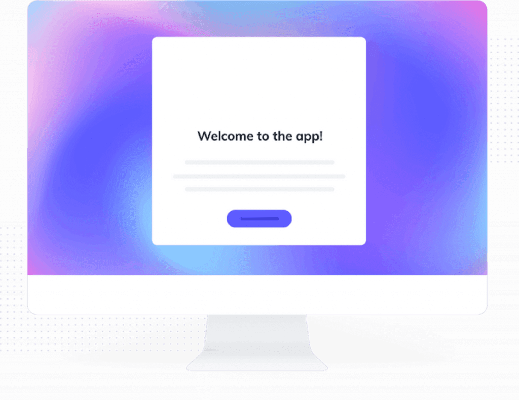 Appcues app welcome screen.