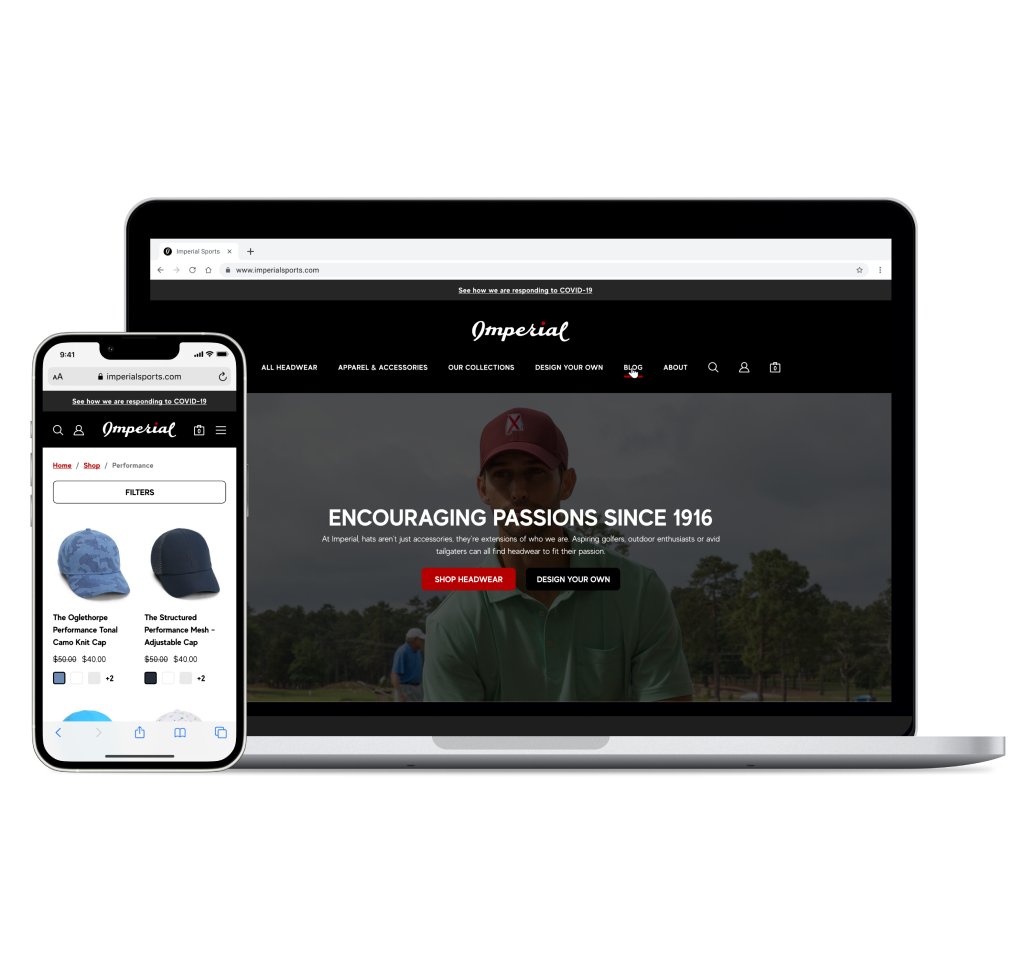 Website revamp case study showing the desktop and mobile views. Website redesign case study.
