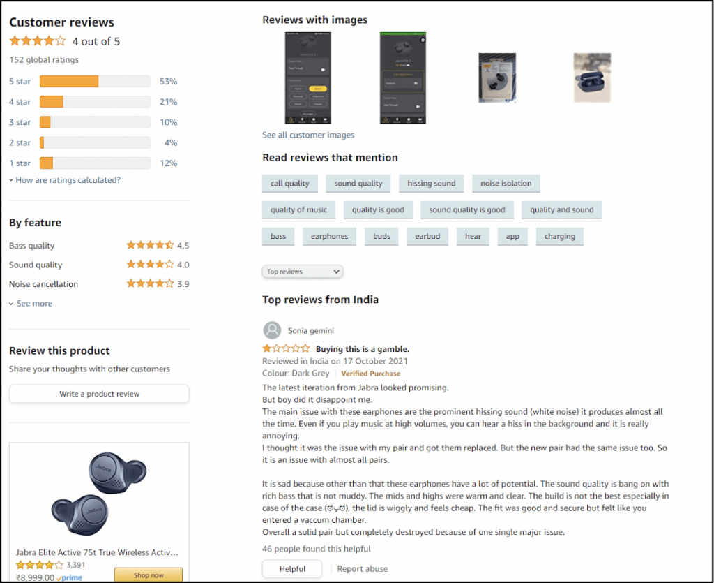 Customer reviews on Amazon.