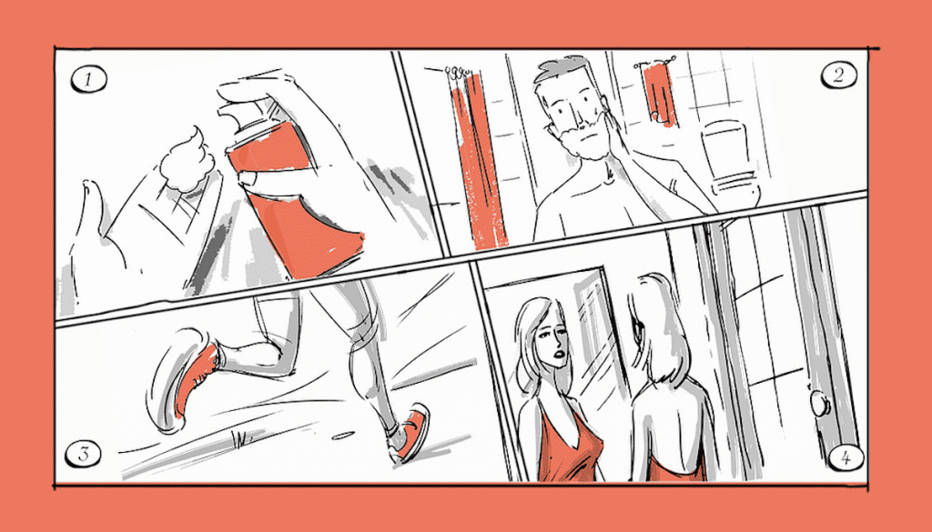 An example of a storyboard.