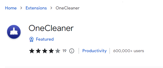 OneCleaner extension