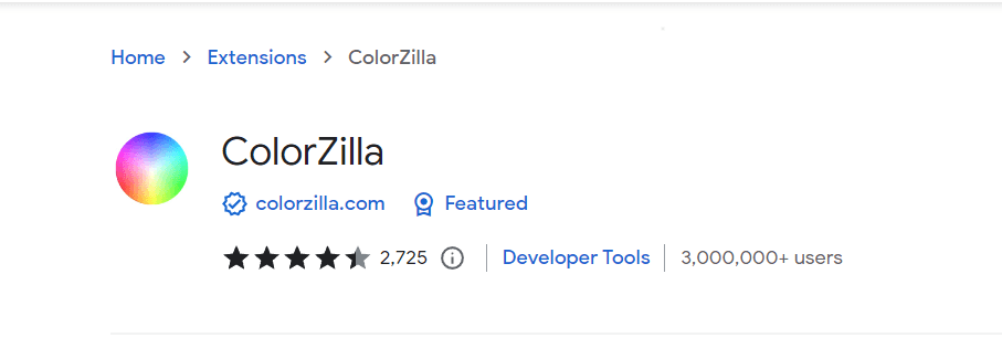 ColorZilla Chrome extension