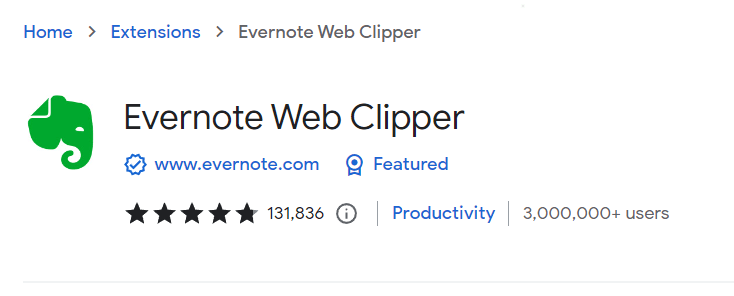 Evernote Web Clipper