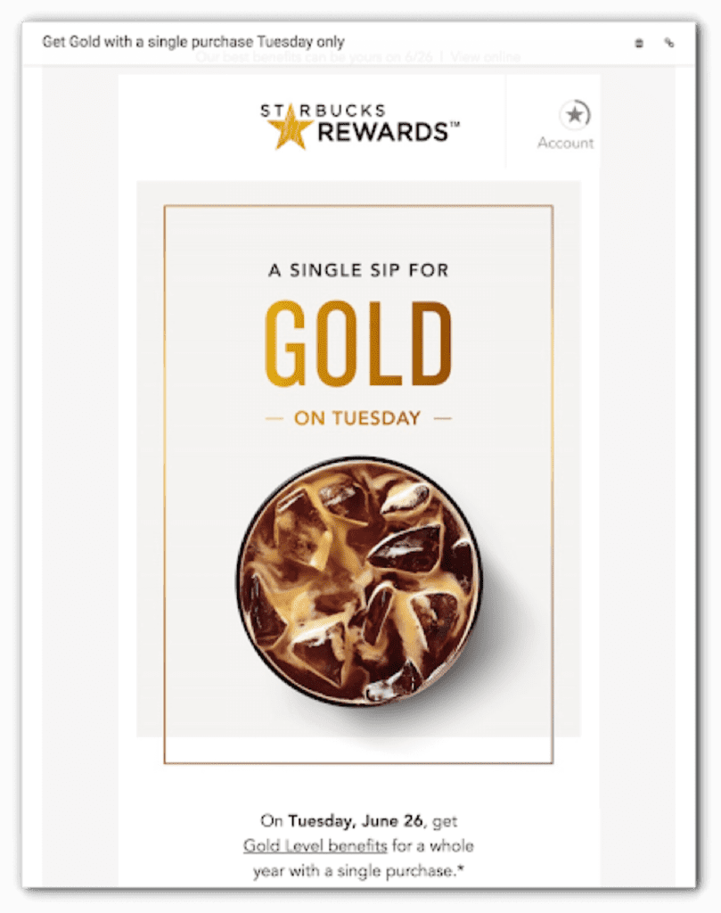 Customer Experience With Email Marketing From Starbucks.