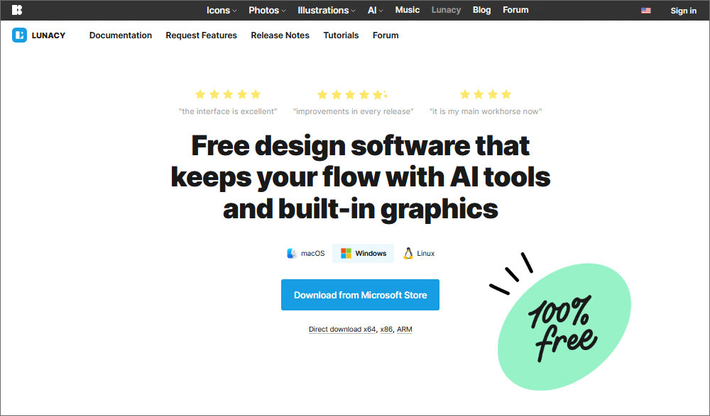 Lunacy Free Design Software.