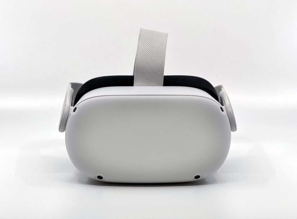 A virtual reality headset.