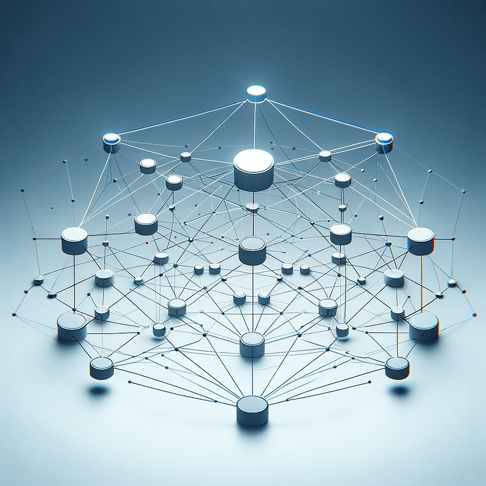 Nodes and lines between them indicating internal links.