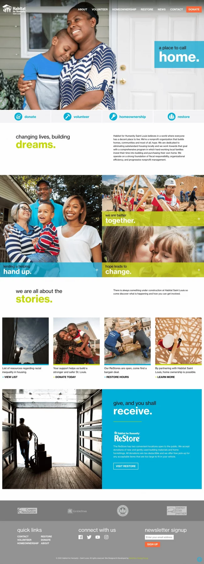 Habitat for Humanity home page