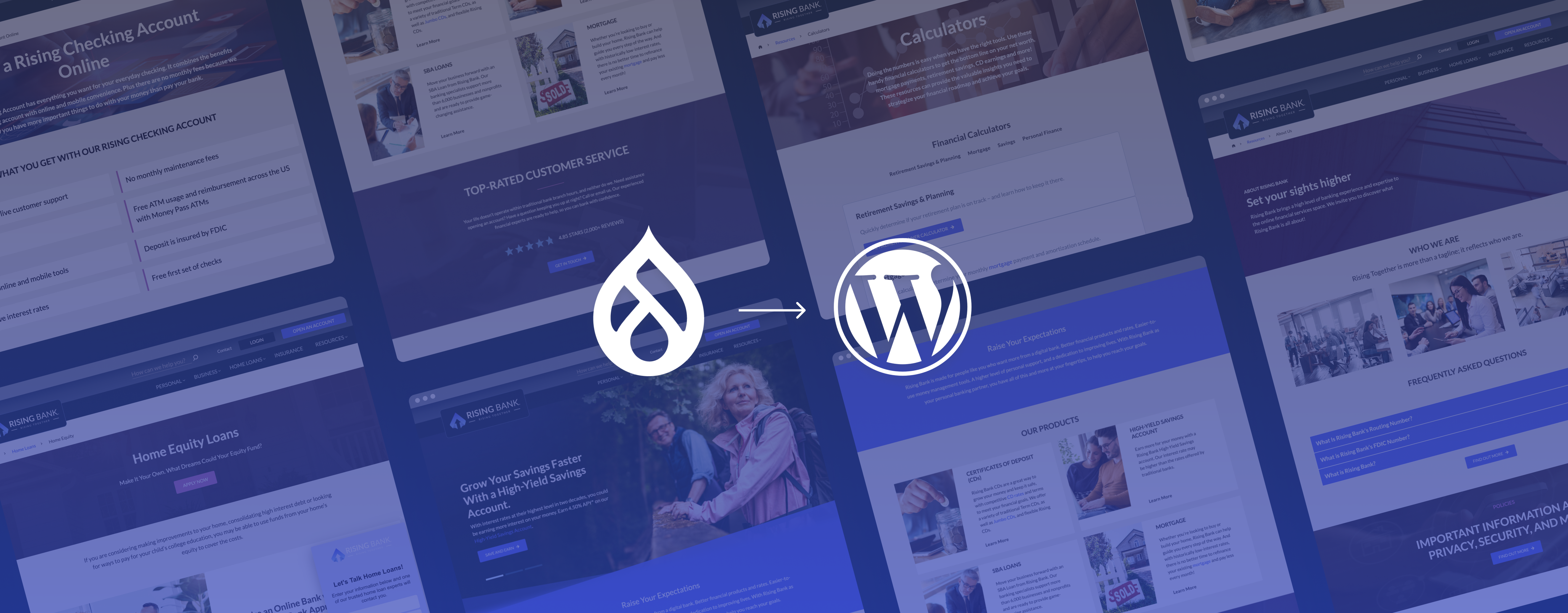 Rising Bank CMS Migration. Drupal to WordPress.