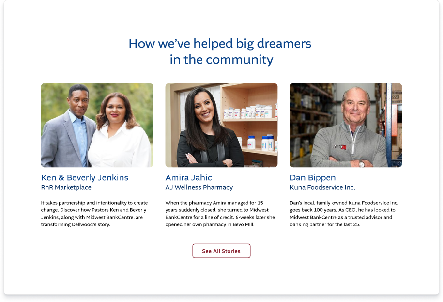 Midwest BankCentre Website Rebuild