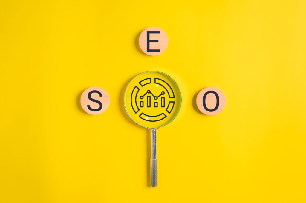 SEO Tools | Matchbox Design Group | St. Louis, MO SEO text on wooden cube, Search engine optimization ranking.