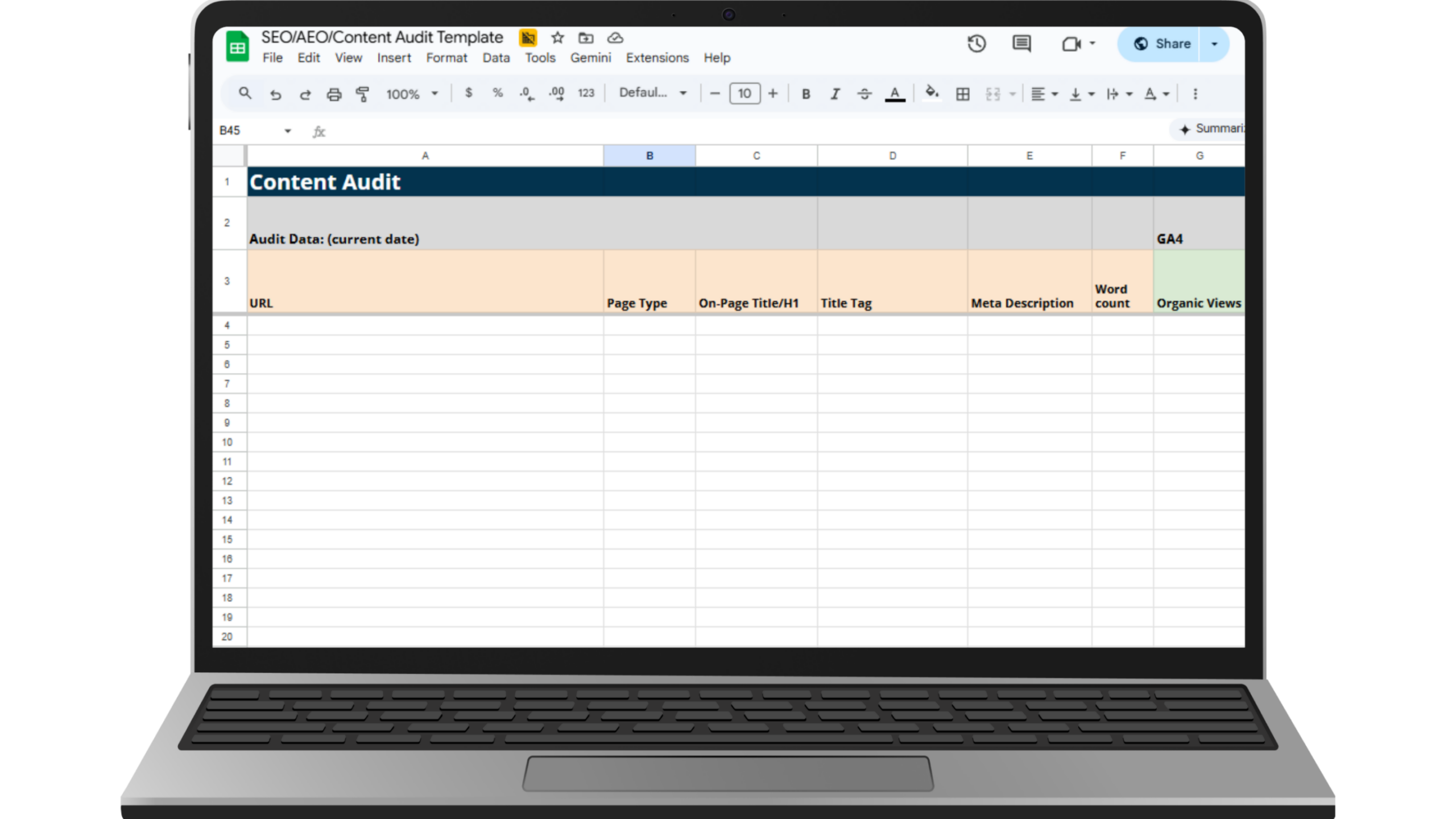 GEO/SEO & Content Audit Template